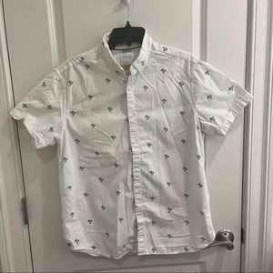 Men’s White Short Sleeve Button Down Shirt